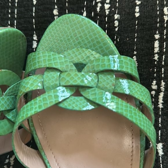 Vince Camuto platform sandal heel teal color - Picture 8 of 8